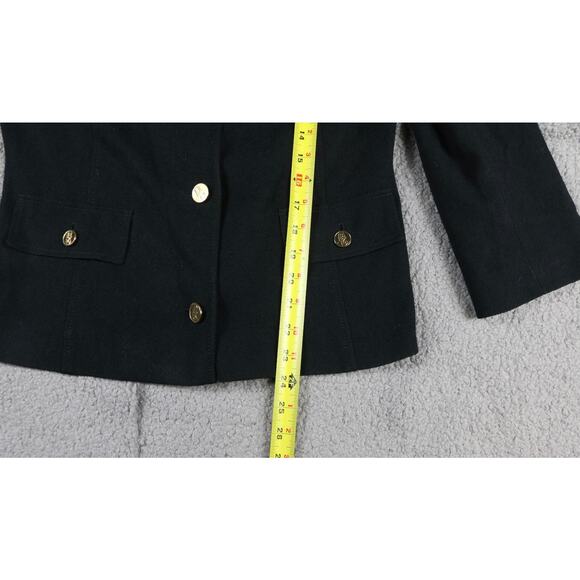 Dolce Gabbana Jacket Womens 44 Black Crepe Wool Blazer Italy - Picture 8 of 10